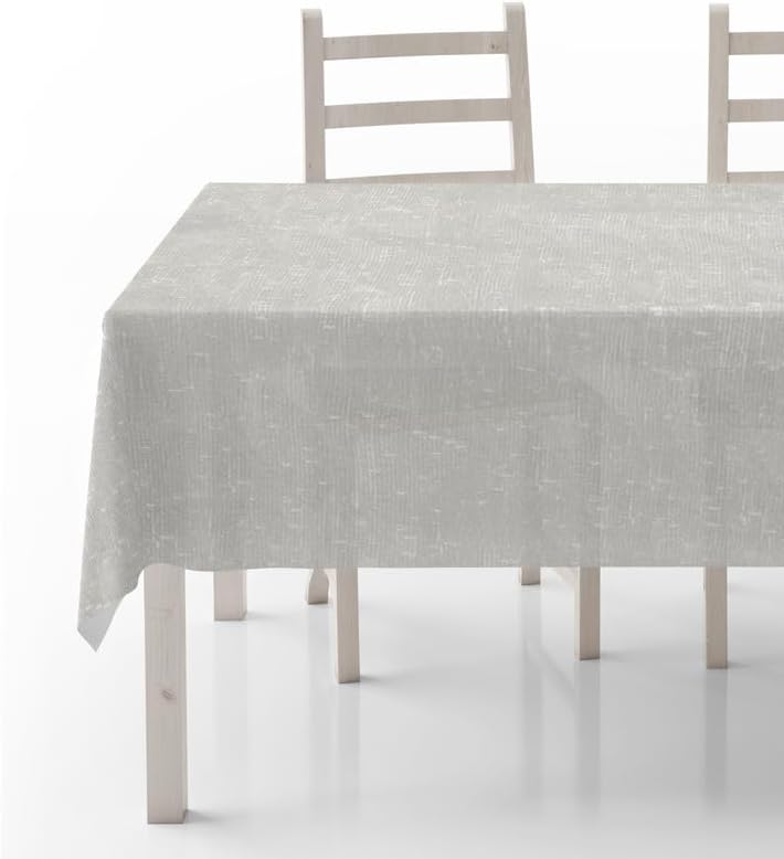 INTEX HOME Tablecloth Set, Semi-Transparent Linen Fabric, Square Design, Lightweight and Wrinkle-Resistant, 130×130 CM Each, Set of 2, Off-White, Elegant Table Covers for Dining and Kitchen