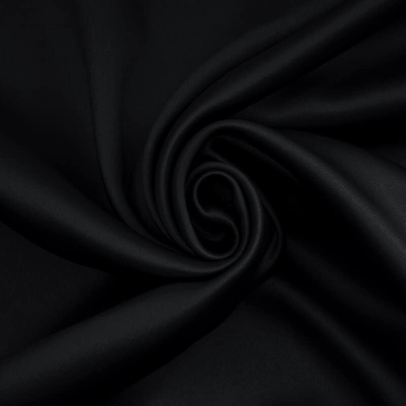 INtex CURTAINS HOUSE Black Blackout Curtains - steel Grommets - thermal Insulated fabric – for room darkness – 1 panel