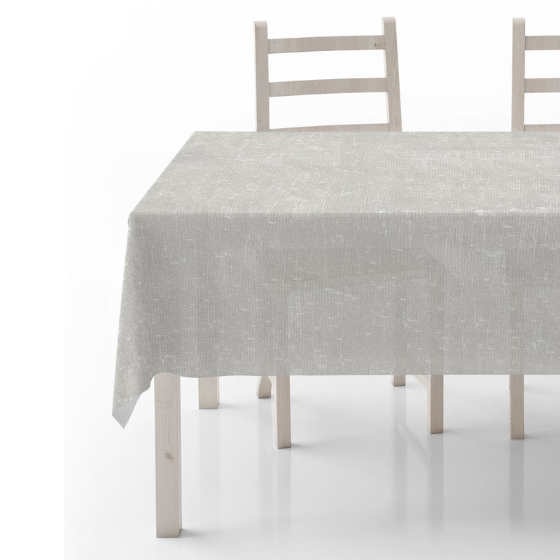 INTEX HOME Tablecloth, Semi-Transparent Linen Fabric, Rectangle Design, Lightweight and Wrinkle-Resistant, 1 Piece, Off-White, Elegant Table Cover for Dining, Kitchen, and Living Room Décor