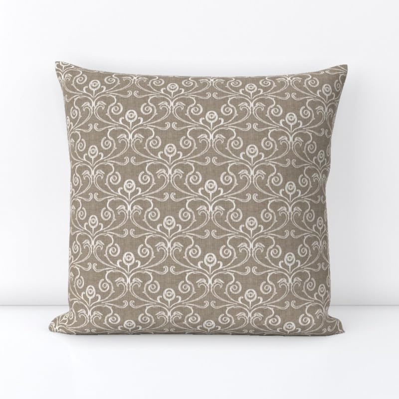 INtex Home Linen Throw Cushions with Insert Included, Meadow Breeze Printed Cushion Cover, Soft Durable Fabric for Living Room Bedroom or Sofa, Elegant Home Accent Cushions