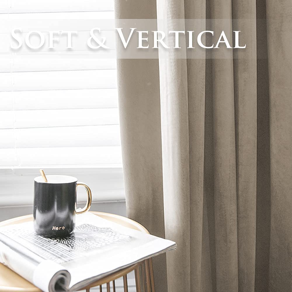 INtex CURTAINS HOUSE Elegant Velvet Curtains - Thermal Insulated Curtains for Living Room,steel Grommets - Light Blocking Shades - 2 panels