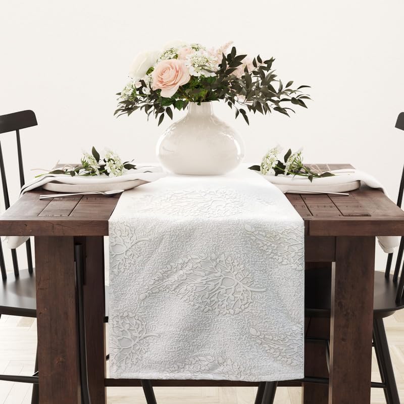 INtex Home Linen Table Runner, DAS Printed Rectangle Design for Reception Kitchen and Living Room Tables, for Dining and Home Décor Enhancements, 1 Piece