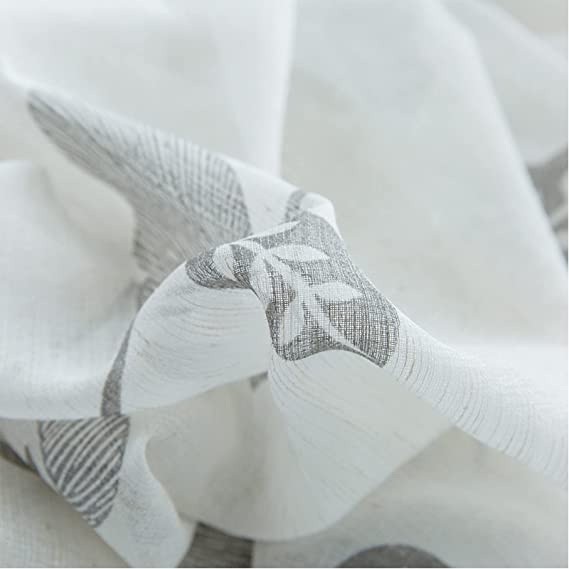 Linen Semi Transparent Curtain - Silver Normal Tape