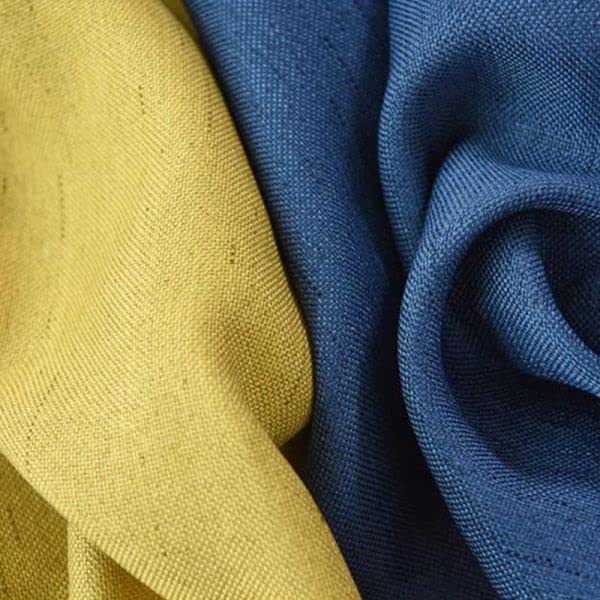 INtex CURTAINS HOUSE Linen Velvet Modern Design Curtain – Two colors With Tie-backs - 2 Piece 4 meters width