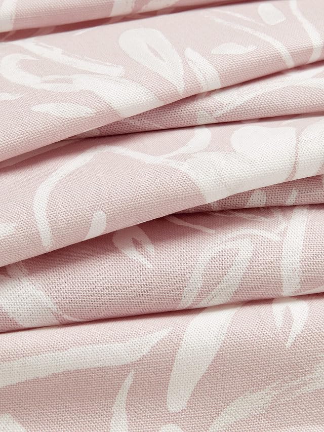 INtex CURTAINS House Linen Velvet Curtains - Pink Printed Leaves Sheer - Steel Grommets - 1 Piece