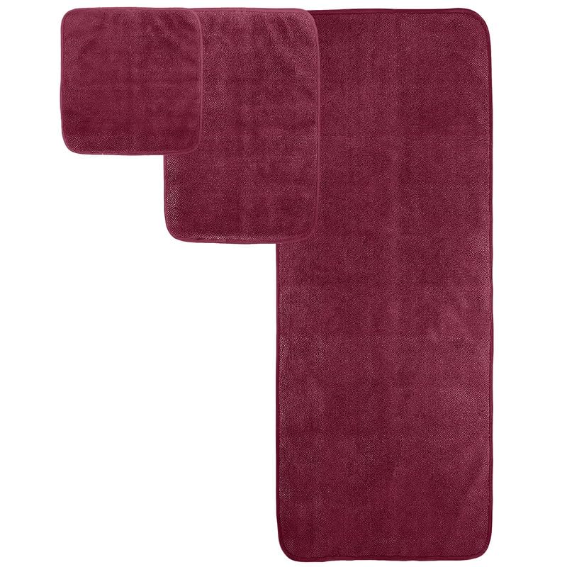 INtex HOME 4-Piece Towel Set, 100% Cotton ? Includes 1 Bath Towel 140 cm x 70 cm, 1 Hand Towel 100 cm x 50 cm, 2 Washcloths 30 cm x 30 cm, Quick Dry, Super Soft, Highly Absorbent, No Fade, Burgendy