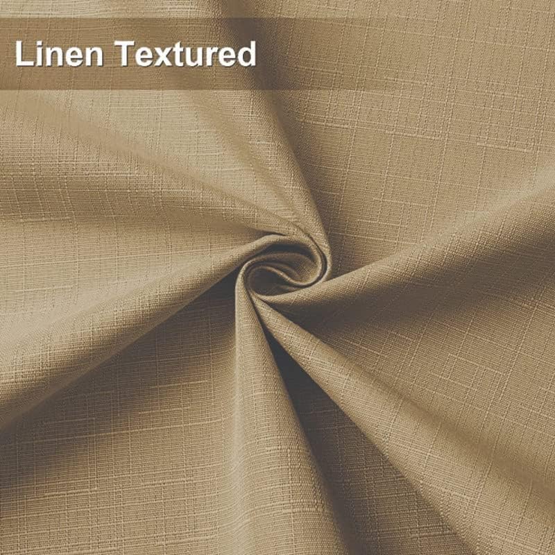 INtex Curtains Linen 100% Blackout Curtains for Bedroom Living Room Thermal Insulated Fabric -Room Darkening -Steel Grommet Window Curtains -1 Piece
