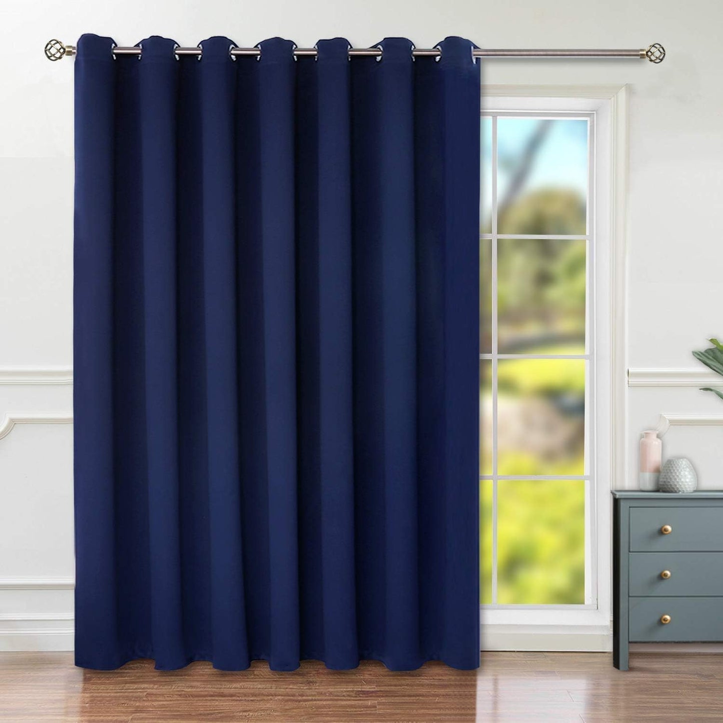INtex CURTAINS HOUSE Blackout Curtains - Soft Peachy Texture Thermal Insulating Curtains-Silver Steel Grommets Blackout For Living Rooms And Bedrooms - 1 Panel