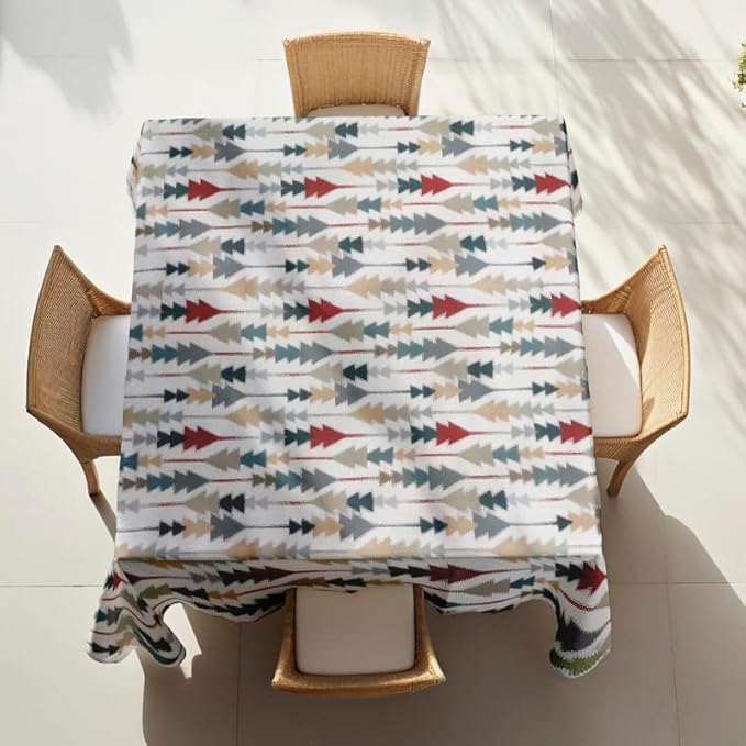 INTEX HOME Sofia Elegance Square Tablecloth – Luxurious Linen Velvet – Kitchen & Living Room Tables – For Ramadan & Events 130 x 130 CM – 1 Piece