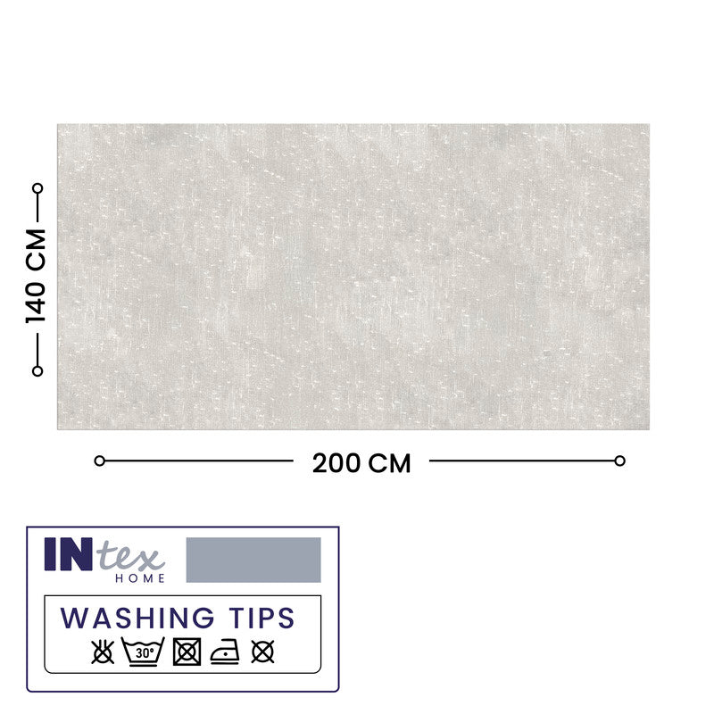 INTEX HOME Tablecloth, Semi-Transparent Linen Fabric, Rectangle Design, Lightweight and Wrinkle-Resistant, 1 Piece, Off-White, Elegant Table Cover for Dining, Kitchen, and Living Room Décor