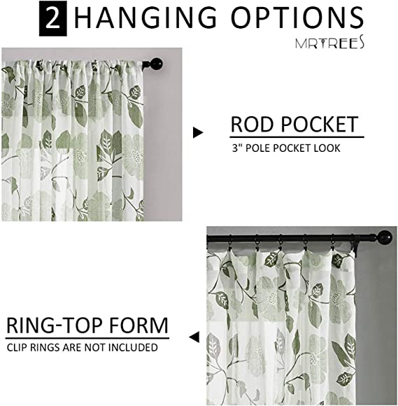 Linen Semi Transparent Curtain - Silver Normal Tape
