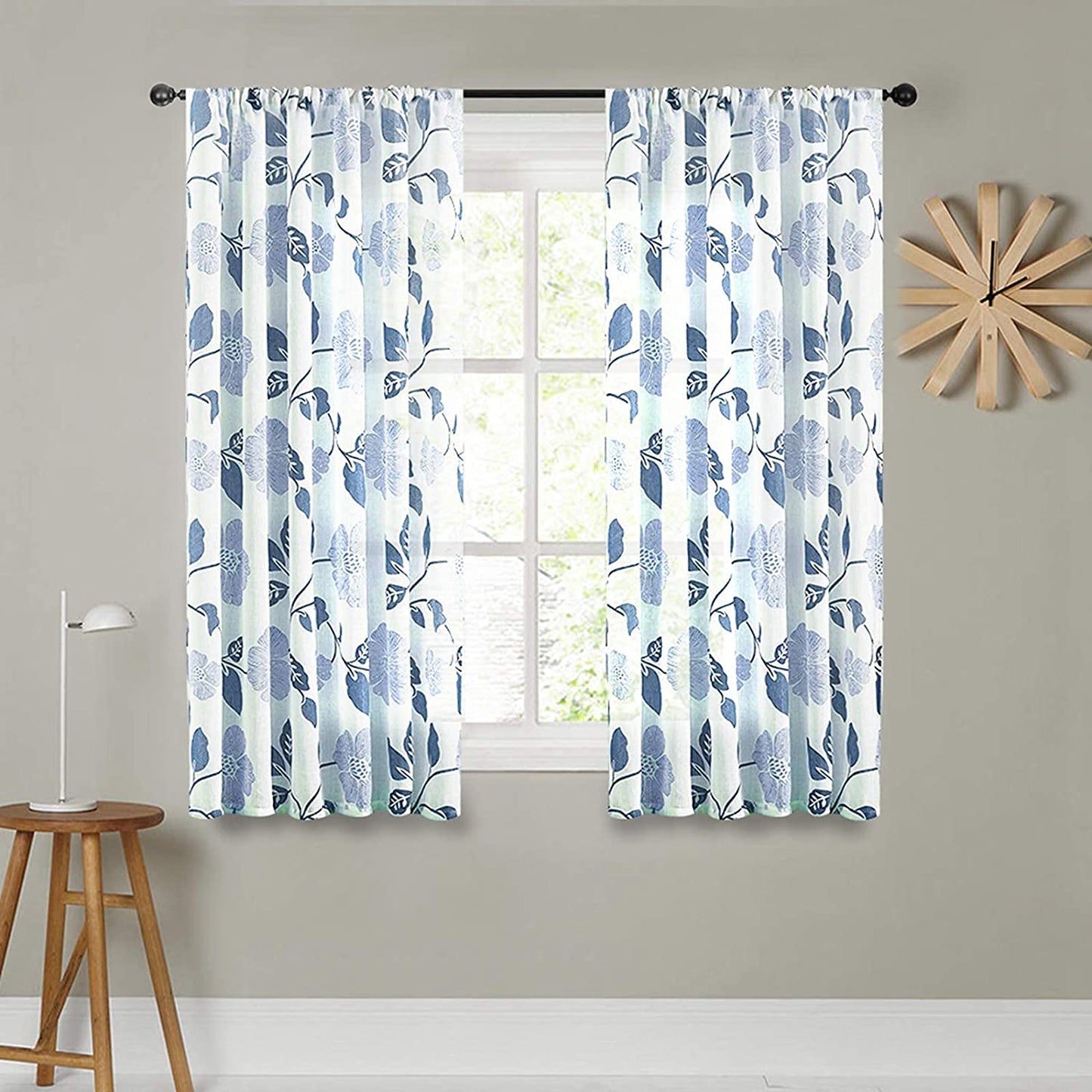 Linen Semi Transparent Curtain - Silver Normal Tape