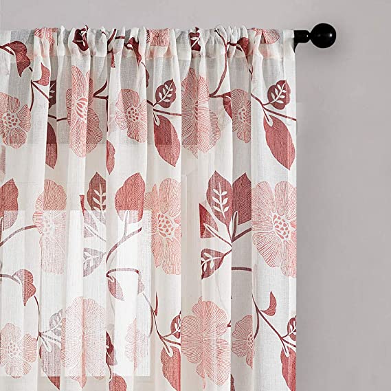 Linen Semi Transparent Curtain - Silver Normal Tape