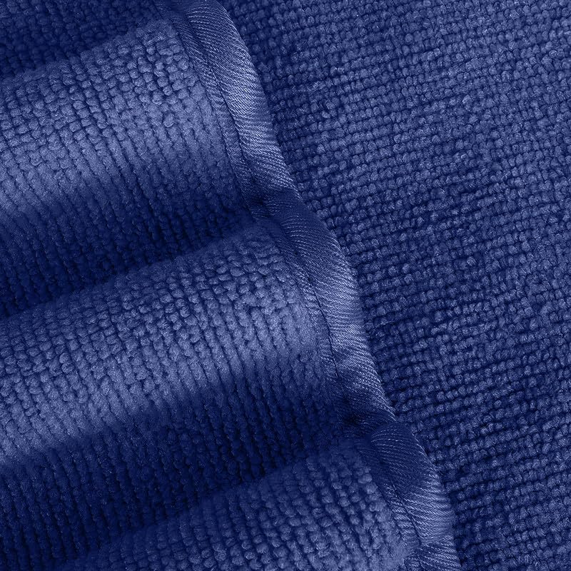 INtex HOME 4-Piece Towel Set, 100% Cotton ? Includes 1 Bath Towel 140 cm x 70 cm, 1 Hand Towel 100 cm x 50 cm, 2 Washcloths 30 cm x 30 cm, Quick Dry, Super Soft, Highly Absorbent, No Fade, Navy Blue
