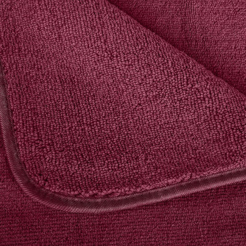 INtex HOME 4-Piece Towel Set, 100% Cotton ? Includes 1 Bath Towel 140 cm x 70 cm, 1 Hand Towel 100 cm x 50 cm, 2 Washcloths 30 cm x 30 cm, Quick Dry, Super Soft, Highly Absorbent, No Fade, Burgendy