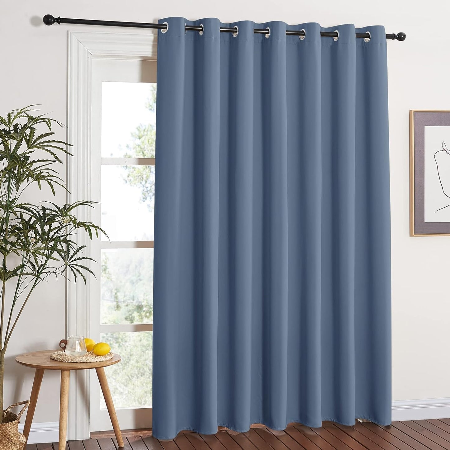 INtex CURTAINS HOUSE Blackout Curtains - Soft Peachy Texture Thermal Insulating Curtains-Silver Steel Grommets Blackout For Living Rooms And Bedrooms - 1 Panel