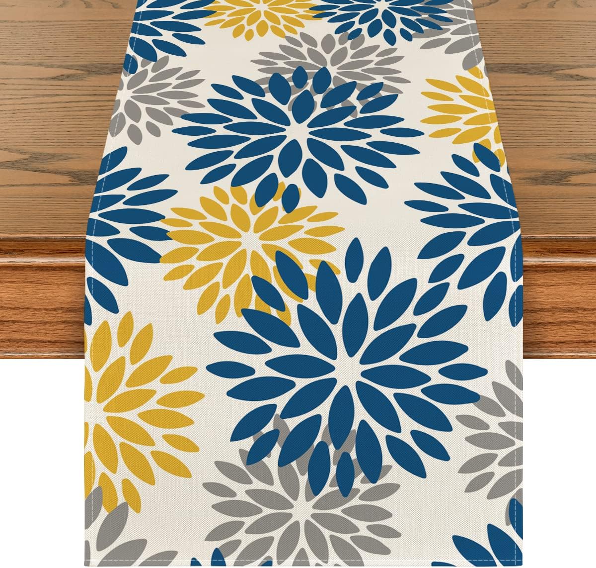 INTEX HOME Velvet Floral Table Runner, Soft Linen Fabric, Machine Washable, Rectangular Design, 1 Piece