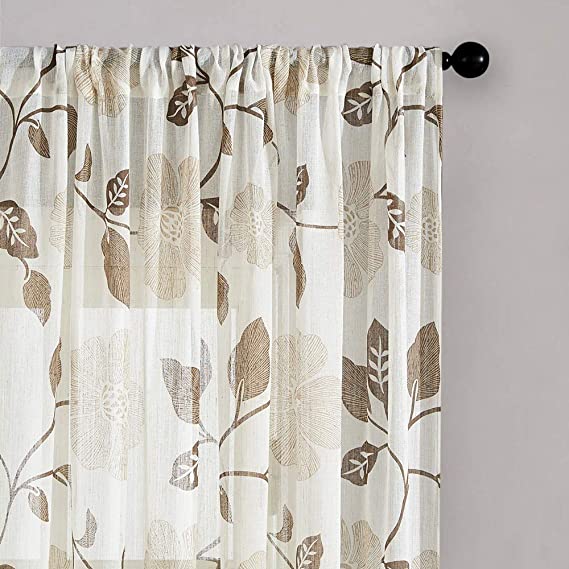 Linen Semi Transparent Curtain - Silver Normal Tape