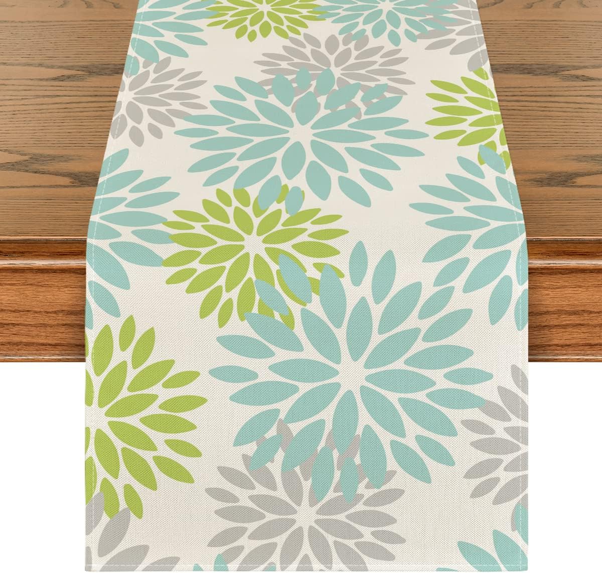 INTEX HOME Velvet Floral Table Runner, Soft Linen Fabric, Machine Washable, Rectangular Design, 1 Piece