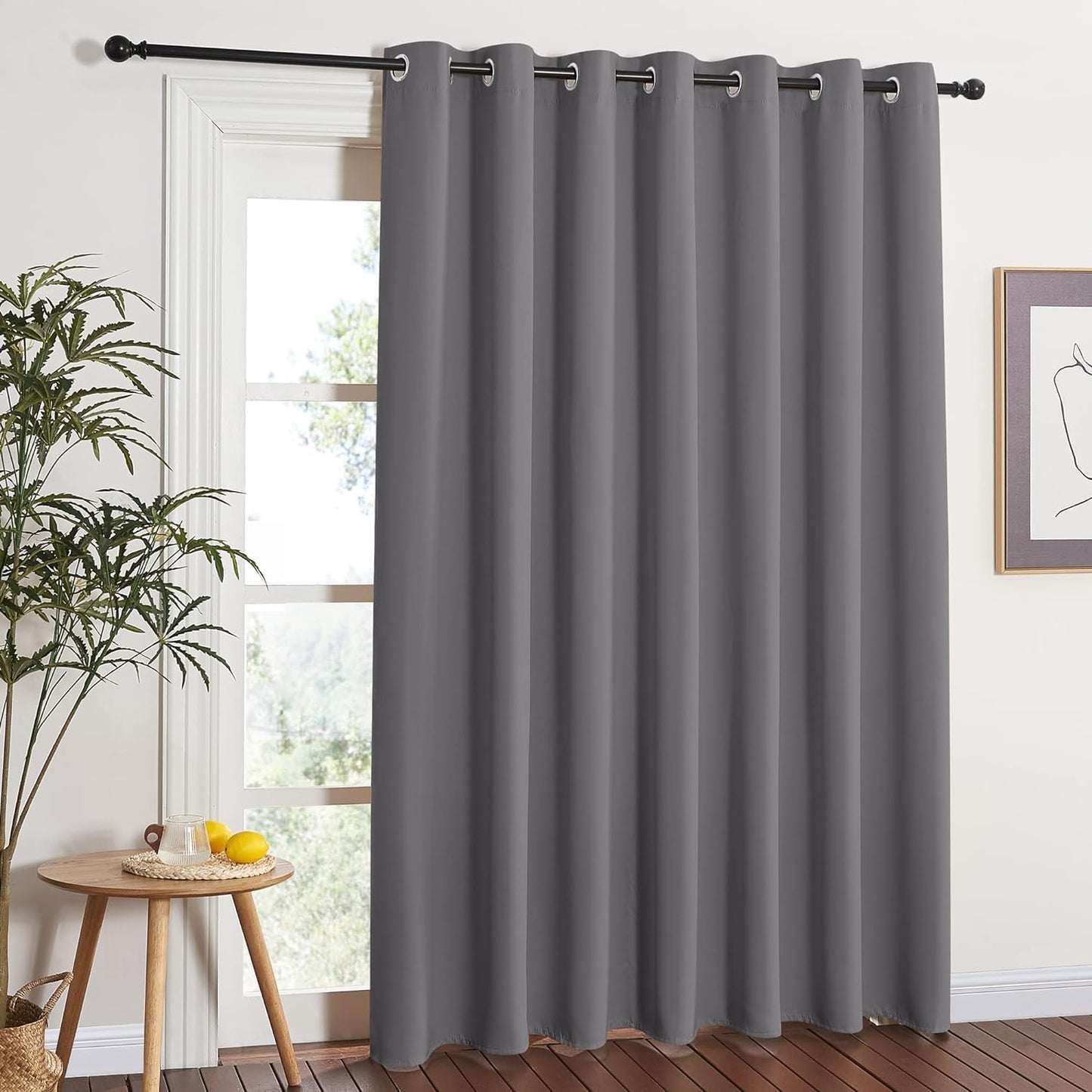 INtex CURTAINS HOUSE Blackout Curtains - Soft Peachy Texture Thermal Insulating Curtains-Silver Steel Grommets Blackout For Living Rooms And Bedrooms - 1 Panel