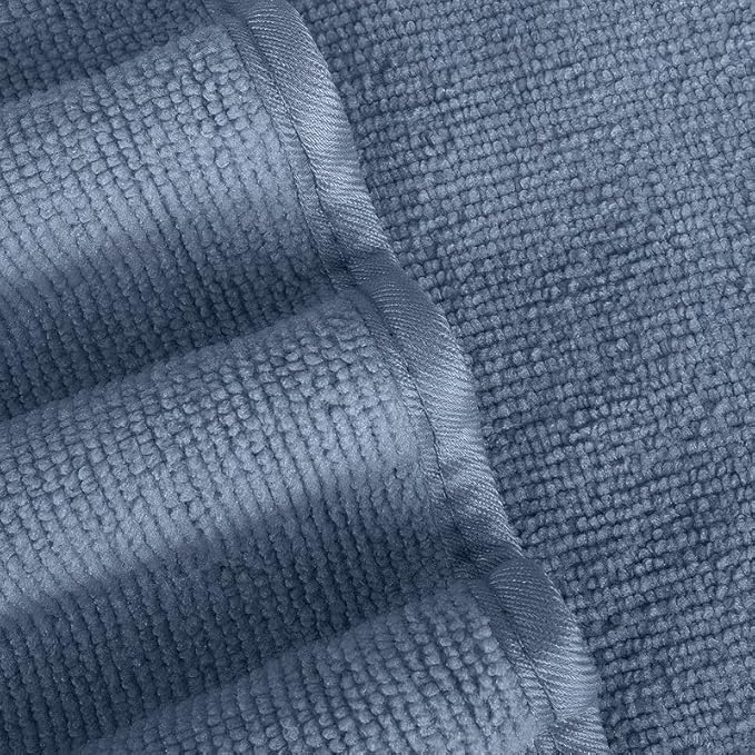 INtex HOME 4-Piece Towel Set, 100% Cotton – Includes 1 Bath Towel 140 cm x 70 cm, 1 Hand Towel 100 cm x 50 cm, 2 Washcloths 30 cm x 30 cm, Quick Dry, Super Soft, Highly Absorbent, No Fade, Grey
