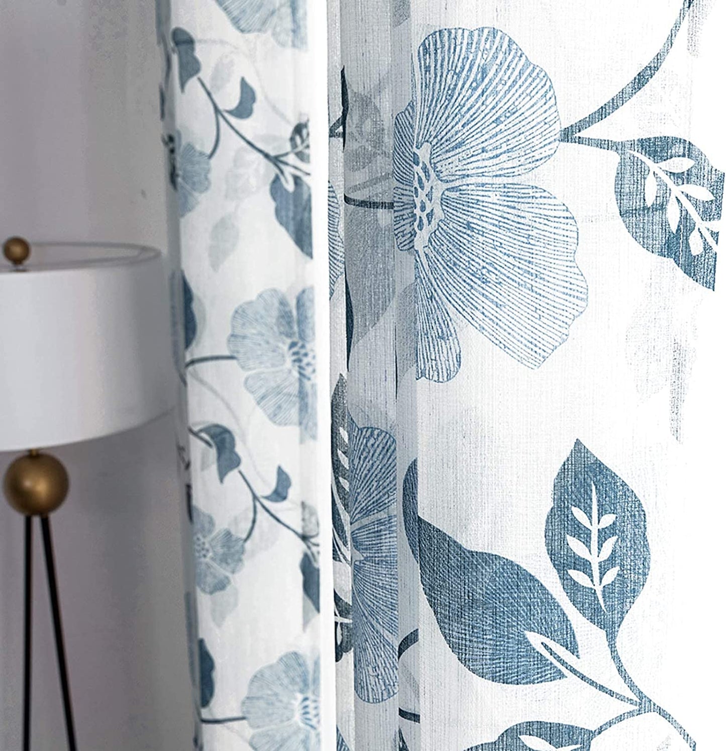 Linen Semi Transparent Curtain - Silver Normal Tape