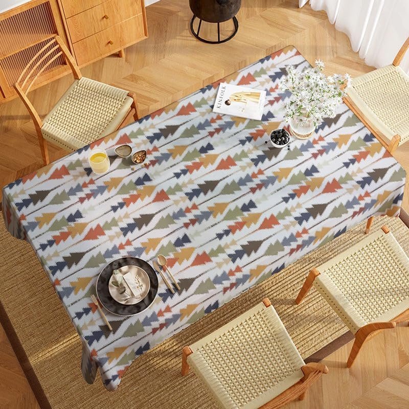 INTEX HOME Sofia Elegance Rectangular Tablecloth, Luxurious Linen Velvet, for Kitchen and Living Room Tables, Ideal for Ramadan and Events, 1 Pc , 130 x 90 CM