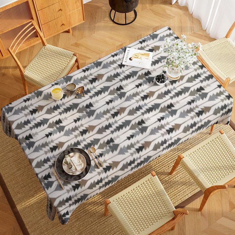 INTEX HOME Sofia Elegance Rectangular Tablecloth, Luxurious Linen Velvet, for Kitchen and Living Room Tables, Ideal for Ramadan and Events, 1 Pc , 130 x 90 CM