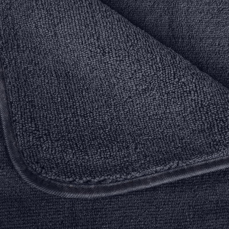 INtex HOME 4-Piece Towel Set, 100% Cotton ? Includes 1 Bath Towel 140 cm x 70 cm, 1 Hand Towel 100 cm x 50 cm, 2 Washcloths 30 cm x 30 cm, Quick Dry, Super Soft, Highly Absorbent, No Fade, Black