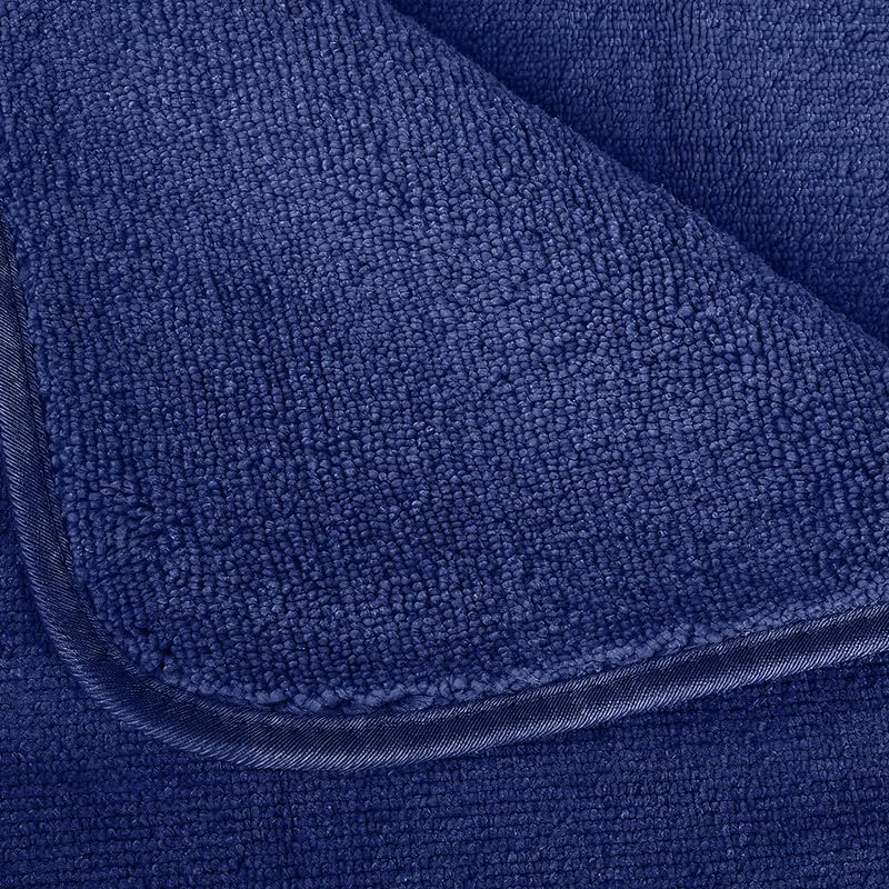 INtex HOME 4-Piece Towel Set, 100% Cotton ? Includes 1 Bath Towel 140 cm x 70 cm, 1 Hand Towel 100 cm x 50 cm, 2 Washcloths 30 cm x 30 cm, Quick Dry, Super Soft, Highly Absorbent, No Fade, Navy Blue