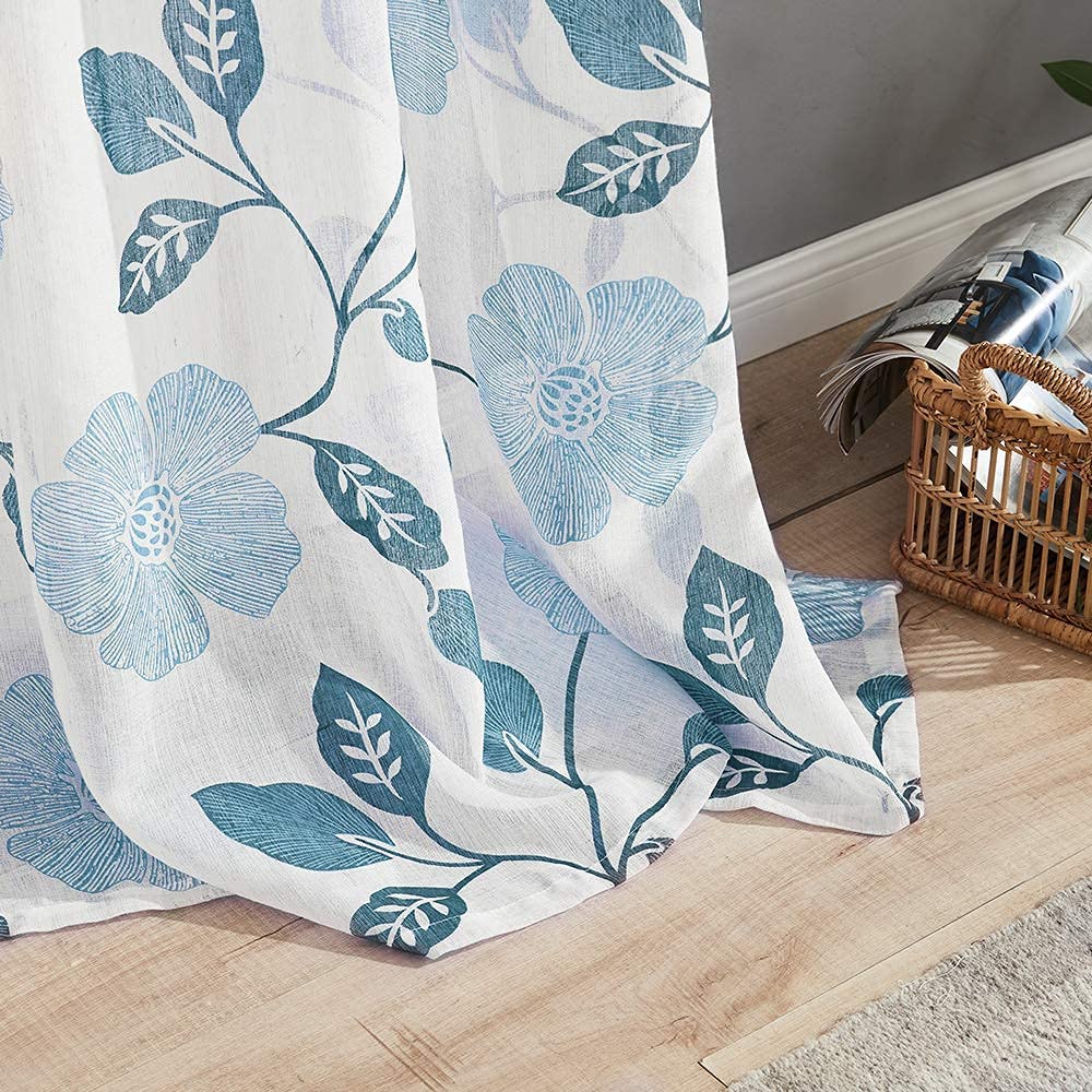 Linen Semi Transparent Curtain - Silver Normal Tape