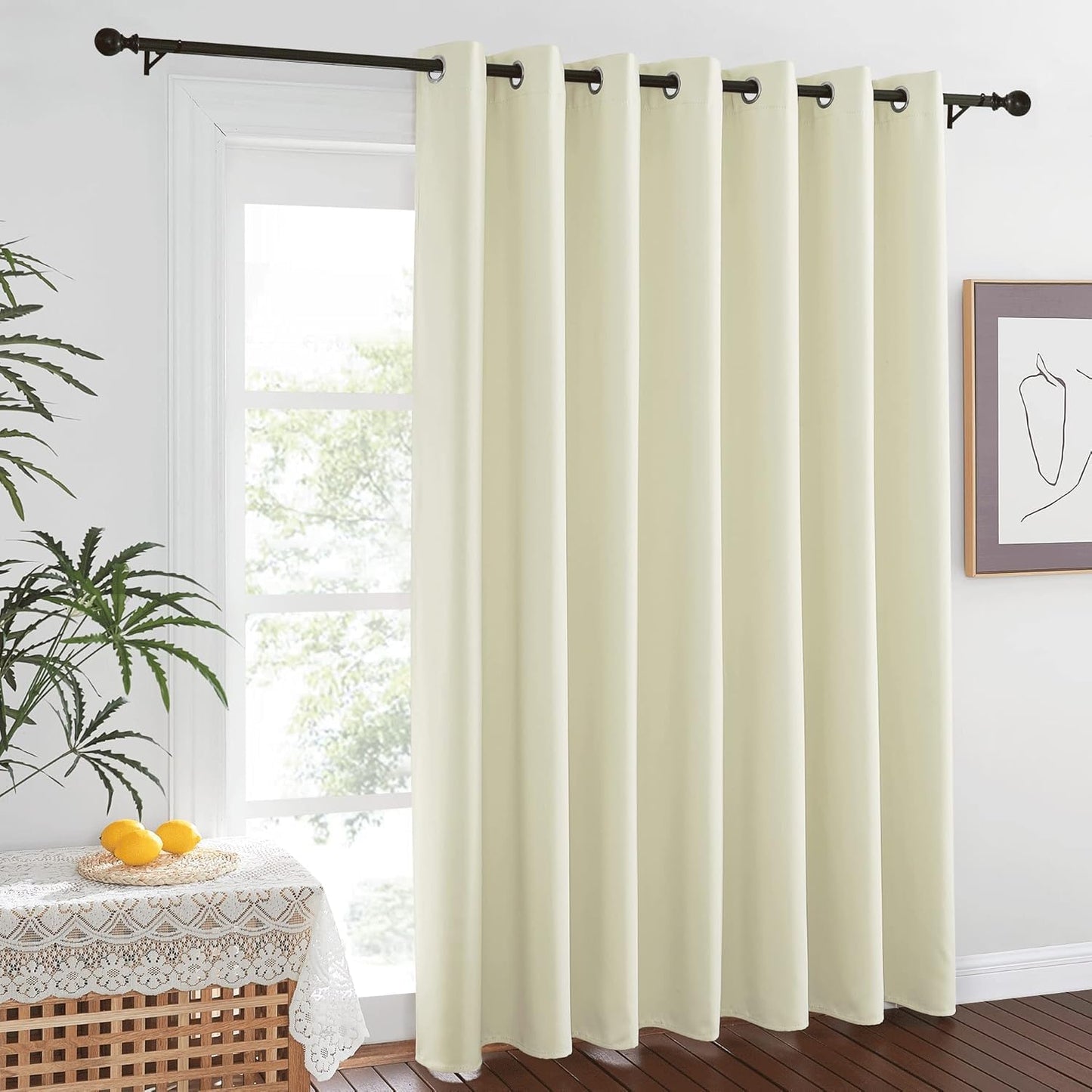 INtex CURTAINS HOUSE Blackout Curtains - Soft Peachy Texture Thermal Insulating Curtains-Silver Steel Grommets Blackout For Living Rooms And Bedrooms - Single Panel