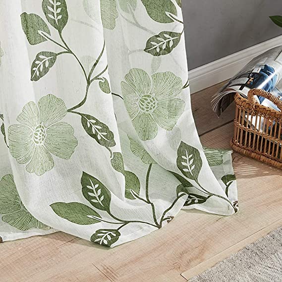 Linen Semi Transparent Curtain - Silver Normal Tape