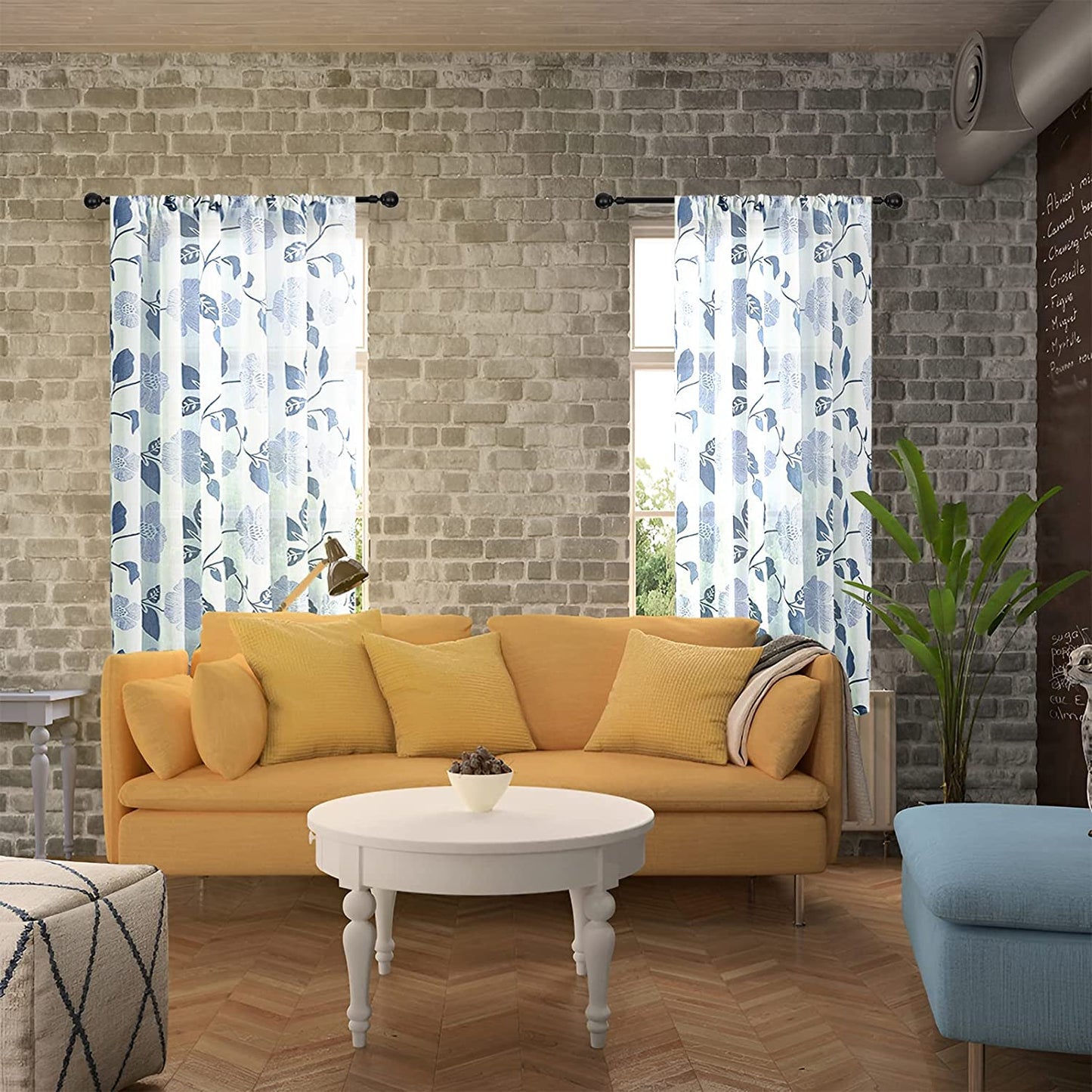 Linen Semi Transparent Curtain - Silver Normal Tape