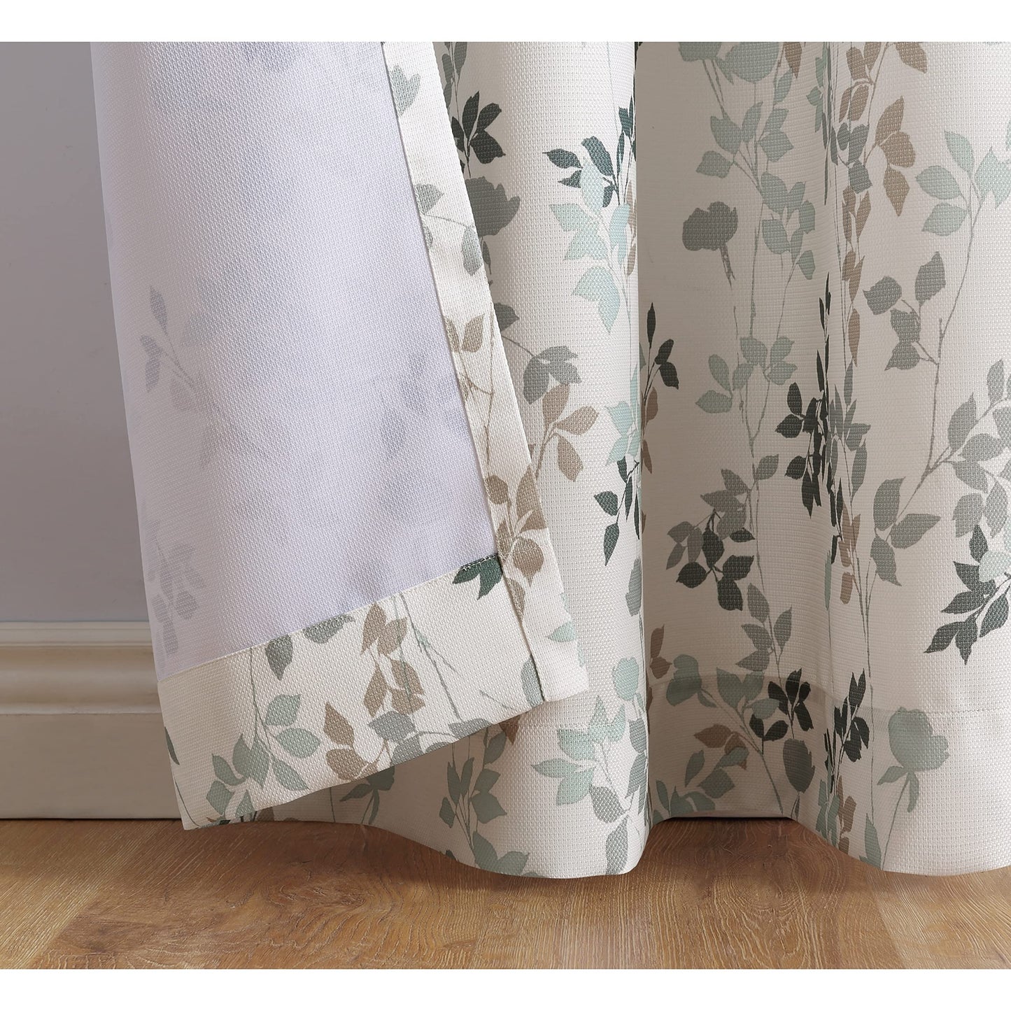 INtex CURTAINS HOUSE Linen Velvet Sabia Curtains-Modern Multi Colour Sheer Design-Steel Grommets -1 Piece 140W X 230L CM Beige*multicolour