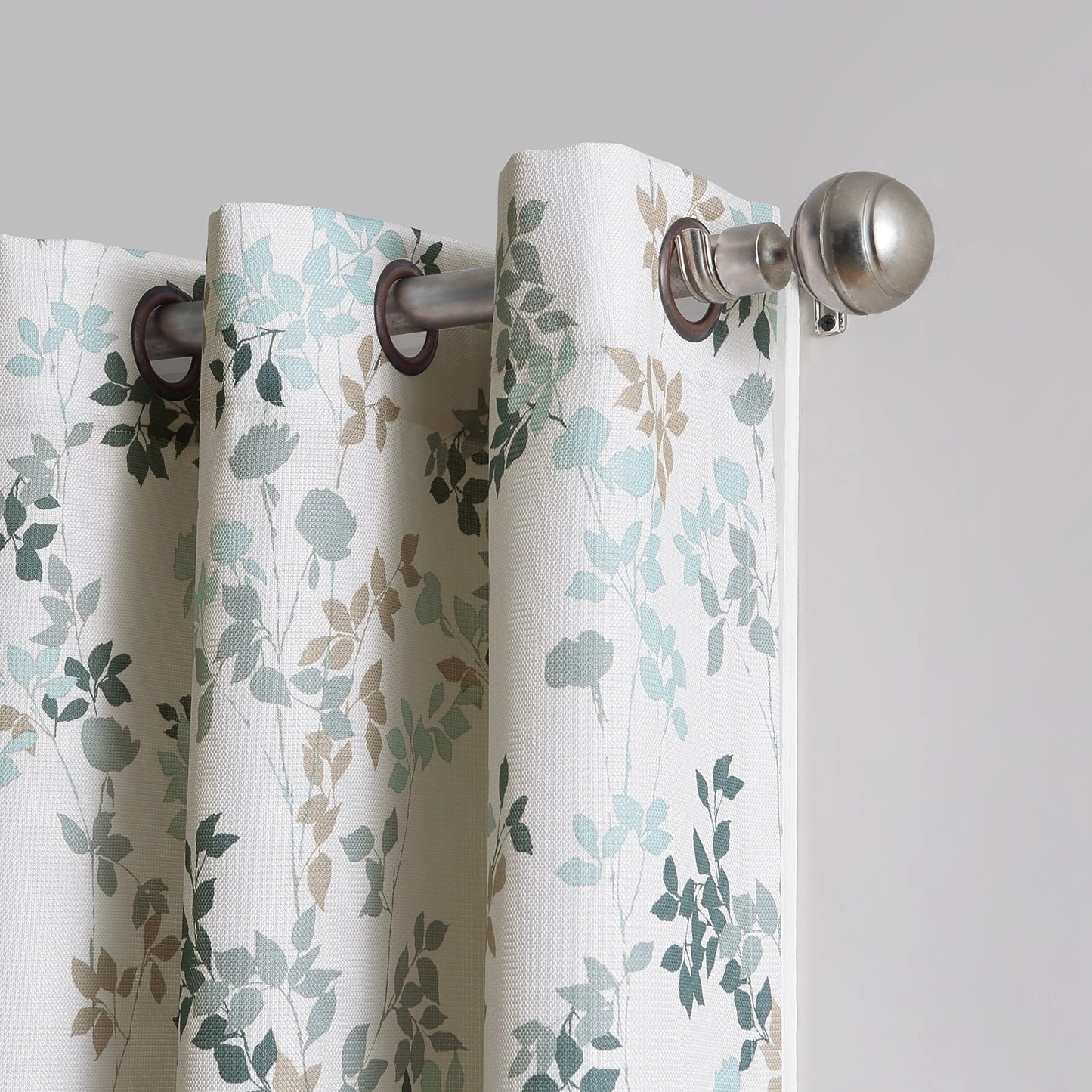 INtex CURTAINS HOUSE Linen Velvet Sabia Curtains-Modern Multi Colour Sheer Design-Steel Grommets -1 Piece 140W X 230L CM Beige*multicolour