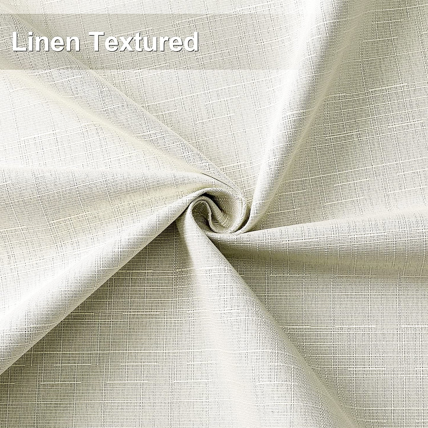 INtex Curtains Linen 100% Blackout Curtains for Bedroom Living Room Thermal Insulated Fabric -Room Darkening -Steel Grommet Window Curtains -1 Piece