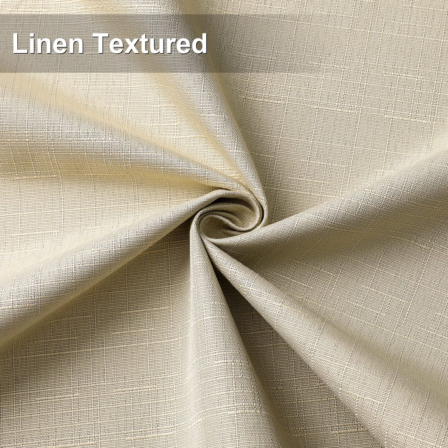 INtex Curtains Linen 100% Blackout Curtains for Bedroom Living Room Thermal Insulated Fabric -Room Darkening -Steel Grommet Window Curtains -1 Piece