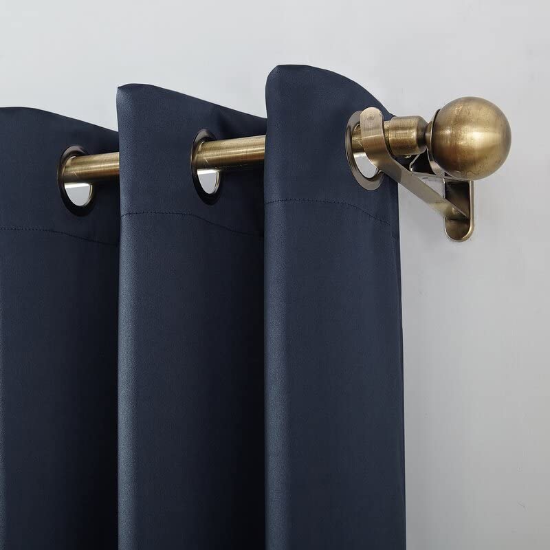 INtex CURTAINS HOUSE Navy Blackout Curtains - steel Grommets - thermal Insulated fabric – for room darkness – 1 panel