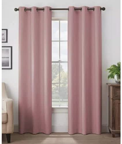 INtex CURTAINS HOUSE Pink Blackout Curtains - steel Grommets - thermal Insulated fabric – for room darkness – 1 panel