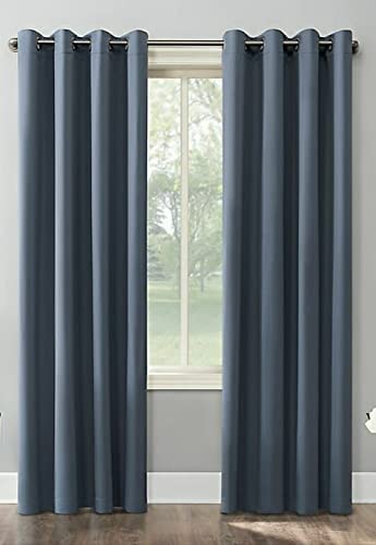 INtex CURTAINS HOUSE Petrol Blue Blackout Curtains - steel Grommets - thermal Insulated fabric – for room darkness – 1 panel