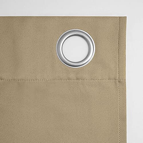 INtex CURTAINS HOUSE Blackout Curtains with Tiebacks - Thermal Insulated, Light Blocking and Noise Reducing Grommet Curtain Drapes for Bedroom and Living Room, Set of 2 Panels,