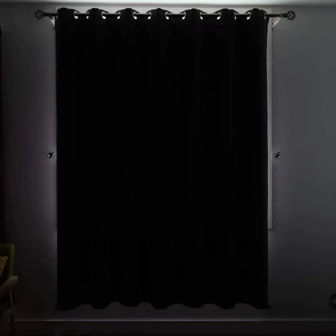 INtex CURTAINS HOUSE 100% Blackout curtains - thermal insulated blackout fabric - two layers fully darkness curtain