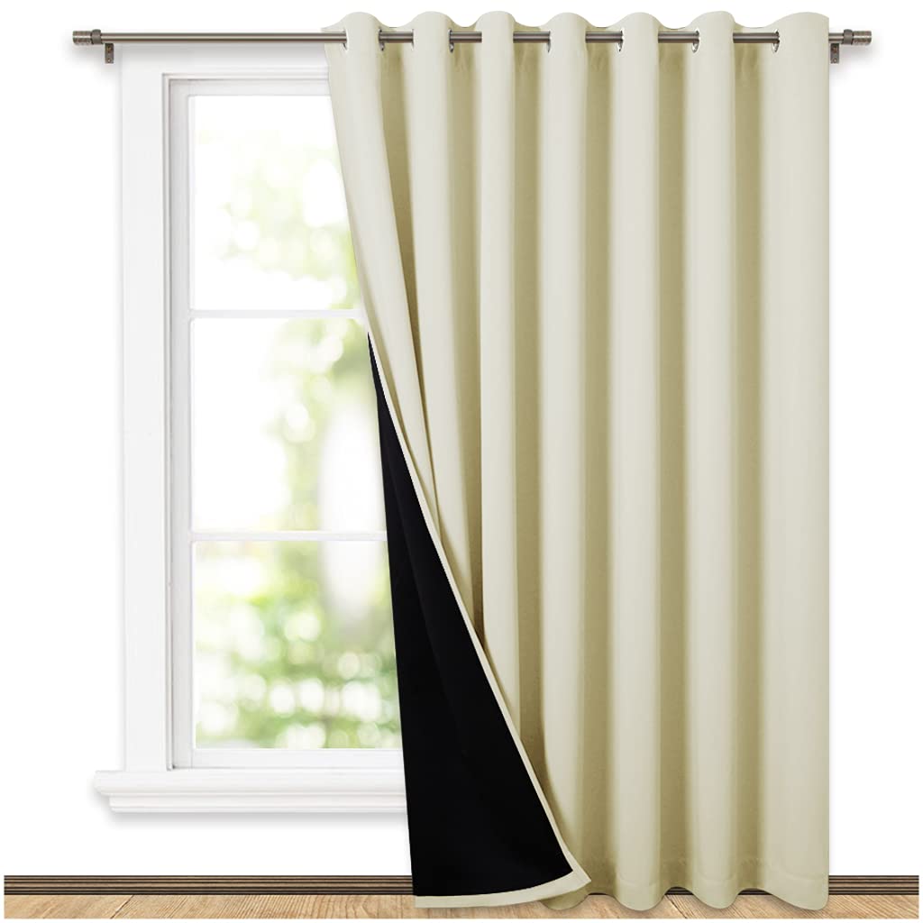 INtex CURTAINS HOUSE 100% Blackout curtains - thermal insulated blackout fabric - two layers fully darkness curtain