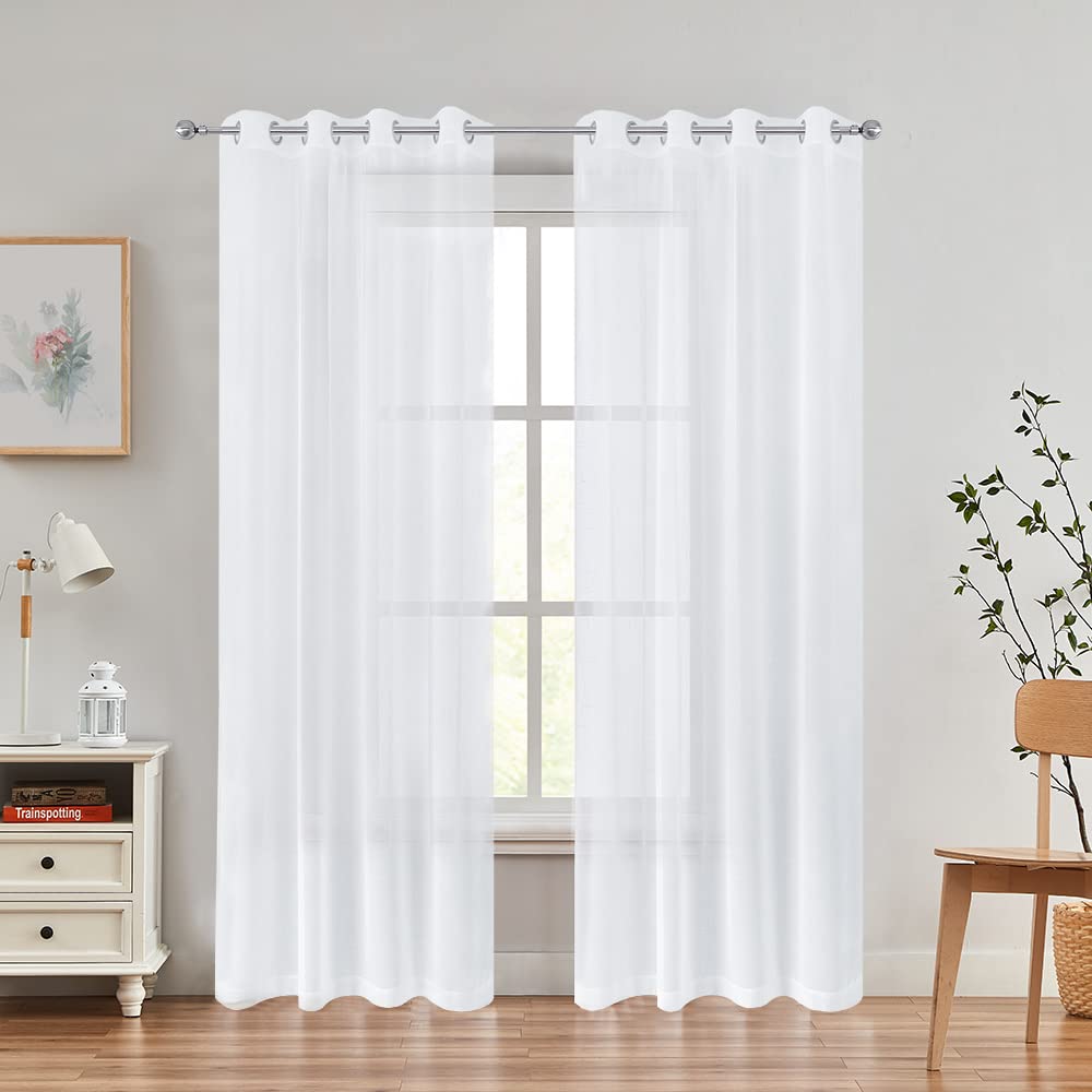 INtex CURTAINS Curtains Natural Linen Light Filtering Curtains For Bed Rooms And Living Rooms - Steel Grommets - 1 Piece