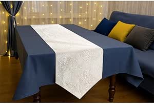 INtex Home Linen Table Runner with V-Shaped End, DAS Printed Rectangle Design for Reception Living Room and Kitchen Tables, for Dining and Home Décor, 1 Piece