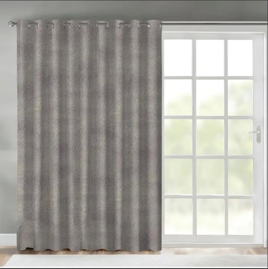 INtex CURTAINS HOUSE Faux Linen Textured Curtains Durable Fabric-Light Filtering Drapes forLiving Rooms Reception and Bedroom - Steel Grommets - Single Panel