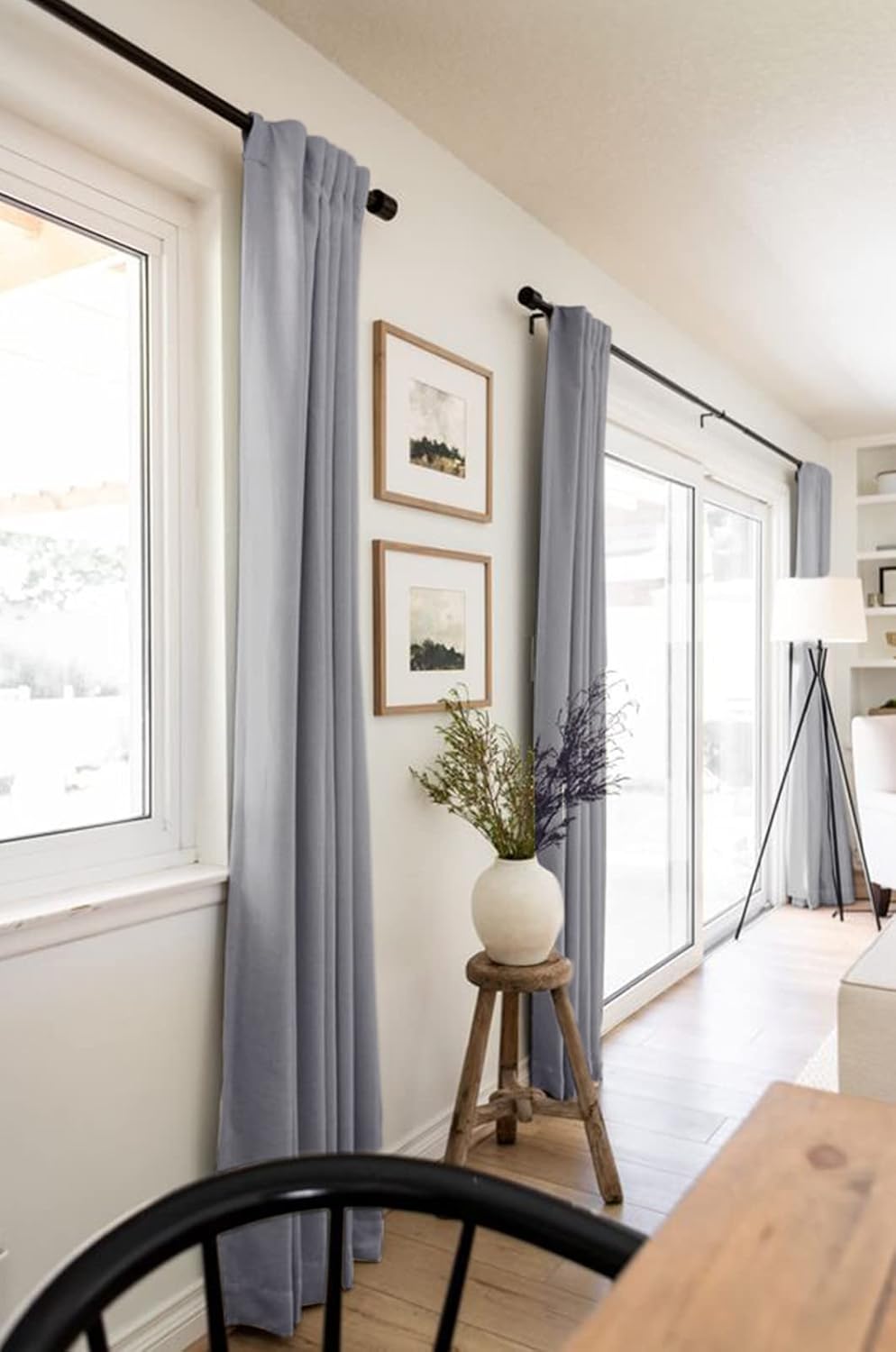 INtex CURTAINS HOUSE 100% Blackout Shield Linen Blackout Curtains for Bedroom and Living Room - Thermal Insulated Textured Drapes with Back Tab/Rod Pocket - 1 Piece