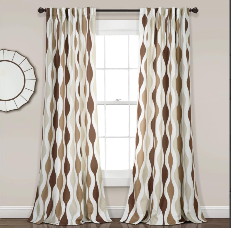 INtex Curtains House Light Filtering Window Curtain with Back Tab Design, Linen Velvet Fabric - 1 Piece