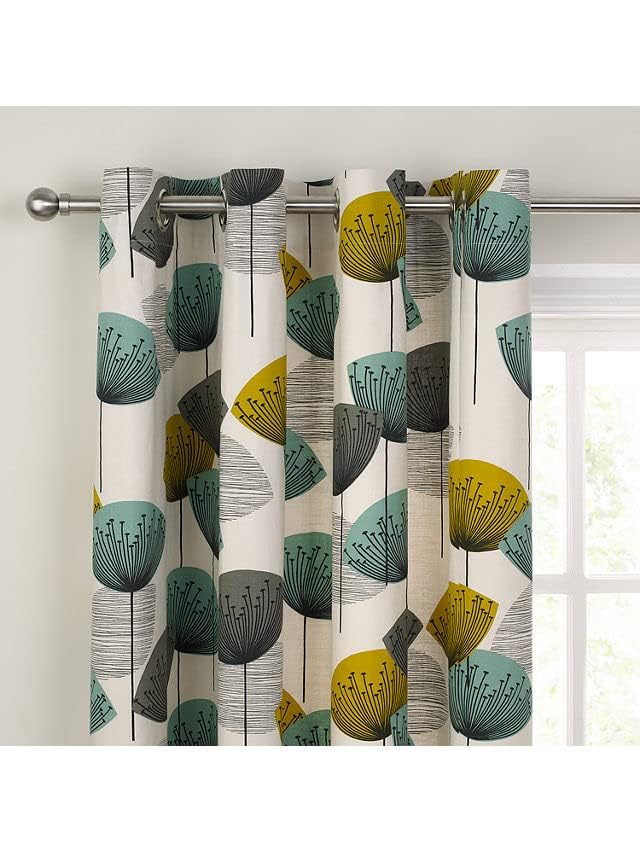 INtex Curtains House Linen Velvet Sabia Curtains-Modern Multi Colour Sheer Design-Steel Grommets -1 Piece